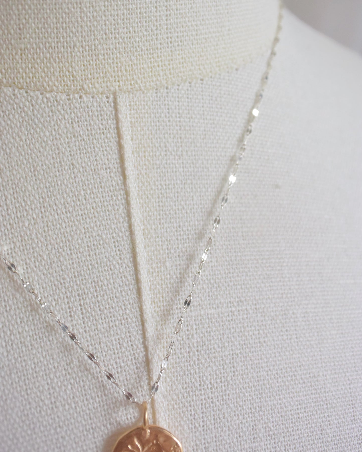 ［即納］Silver〈Flower lei coin necklace〉