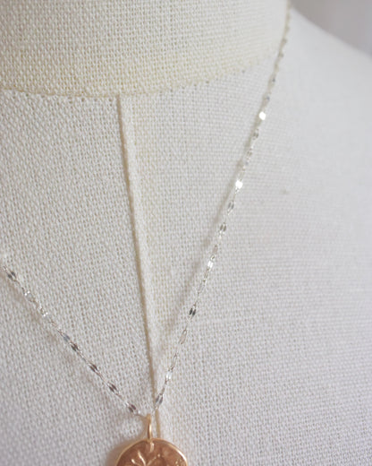 ［即納］Silver〈Flower lei coin necklace〉