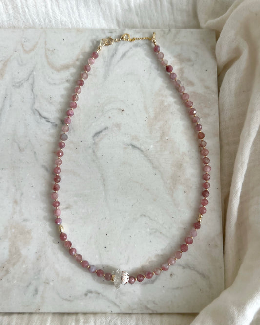 ［先行販売プライス］14KGF〈Earthing beads necklace〉Ruby