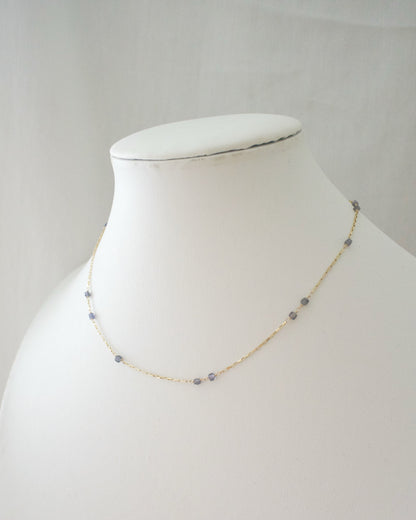 14KGF〈Station necklace〉Iolite