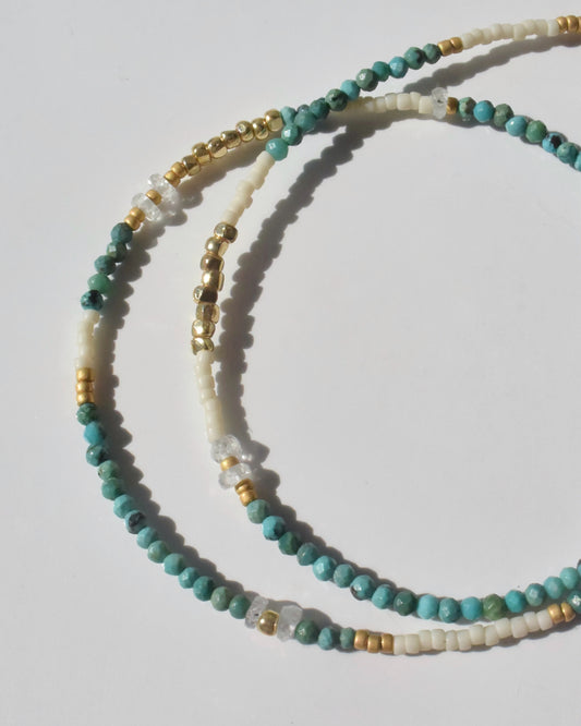 14KGF〈Earthing beads Necklace〉Turquoise