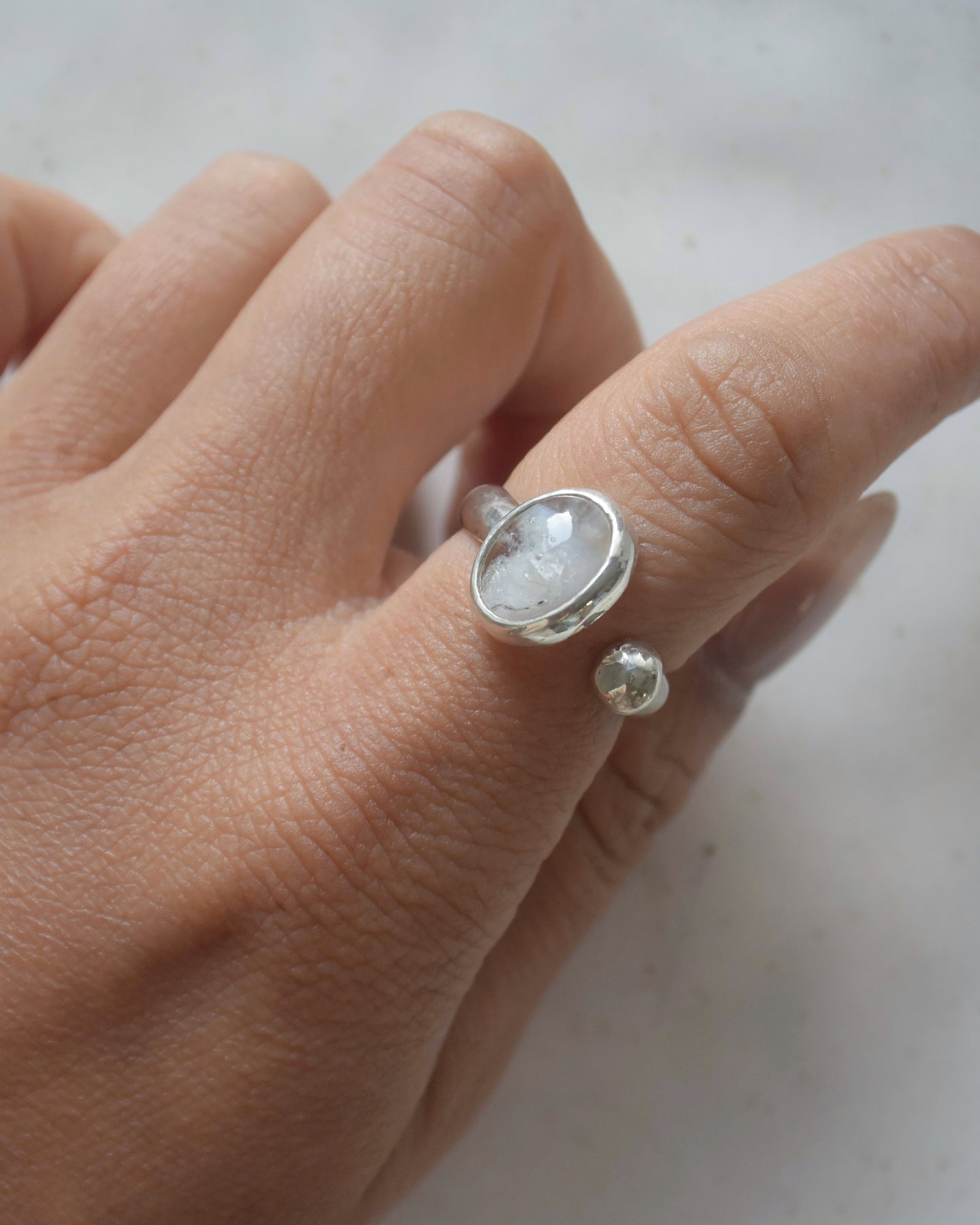Silver Ring -Hyalite Opal-