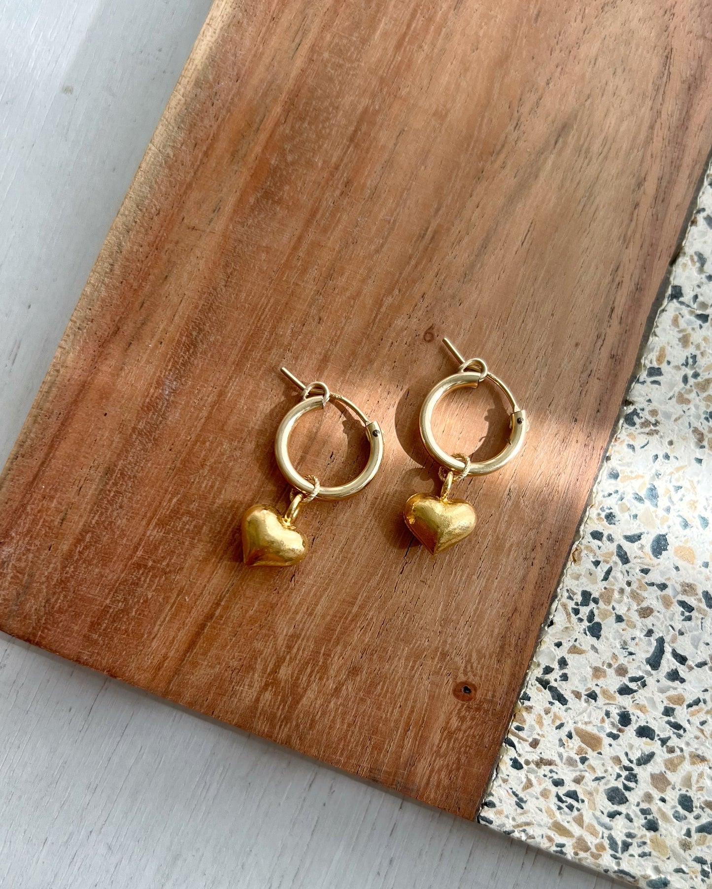 ［受注製作］K18plating〈Plump heart〉Earrings