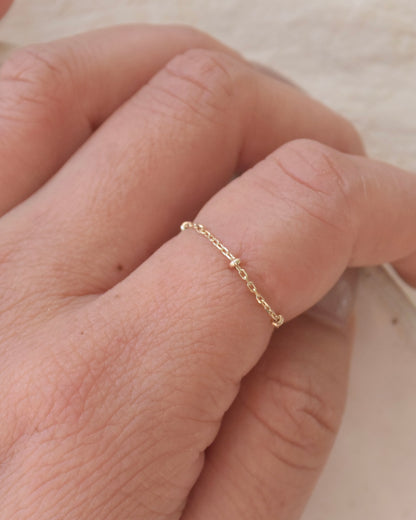 K10&K18〈Skin jewels-Chain ring-〉Golden Seed