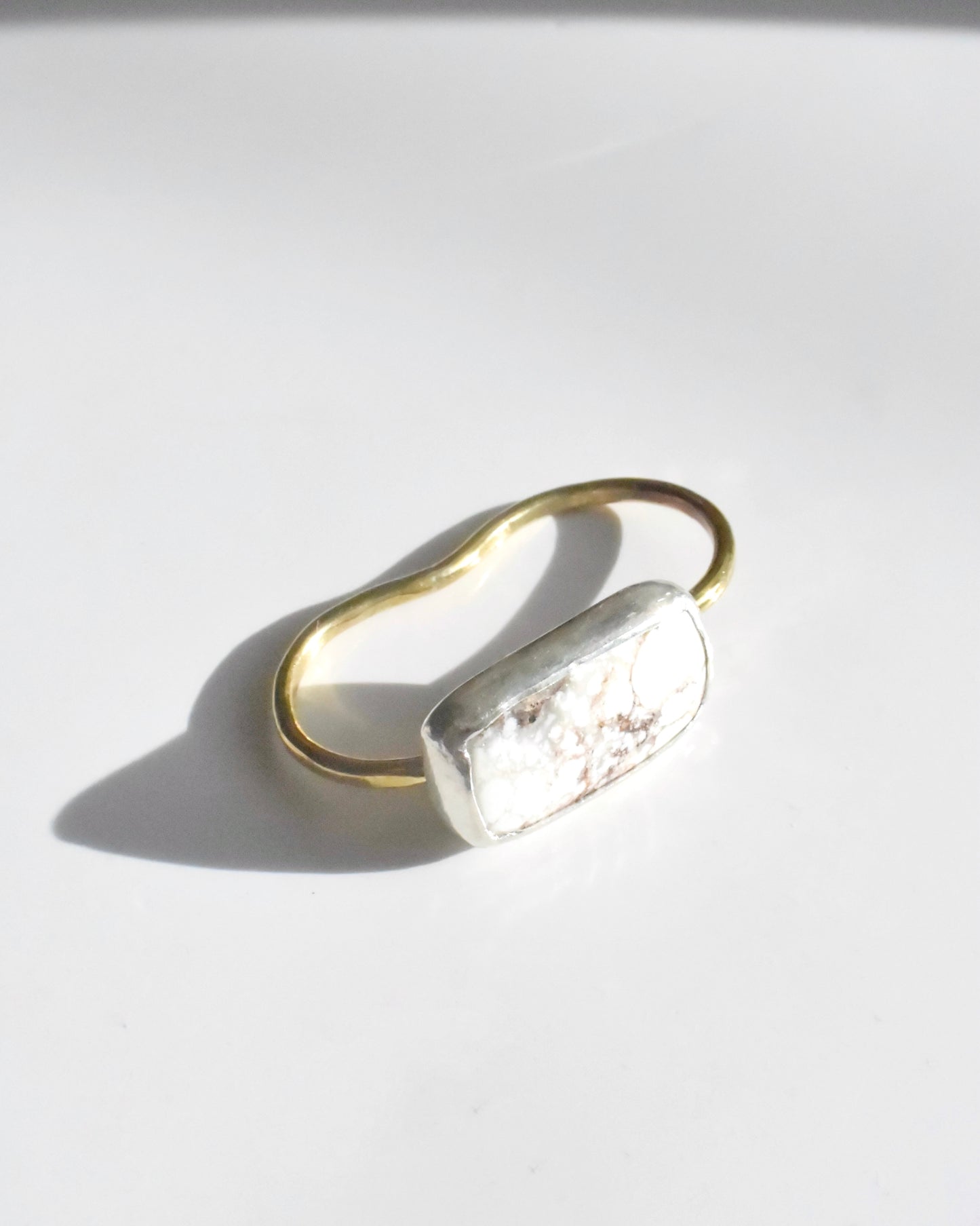 Silver & Brass〈Two finger ring〉Wild horse