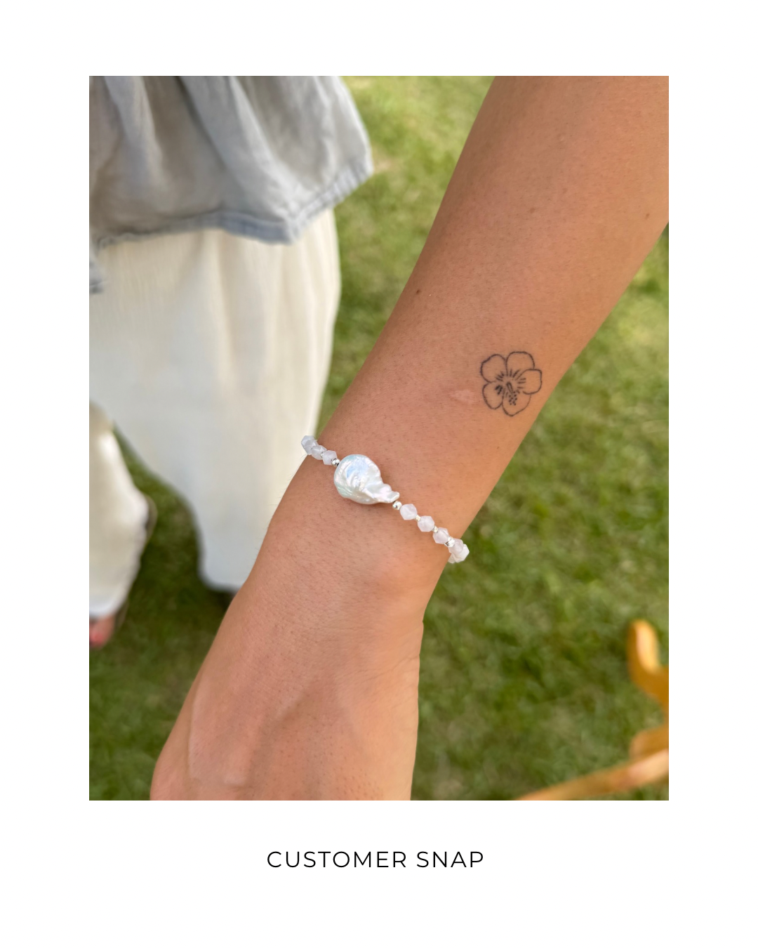 Silver〈Magnet Bracelet〉Fresh water pearl