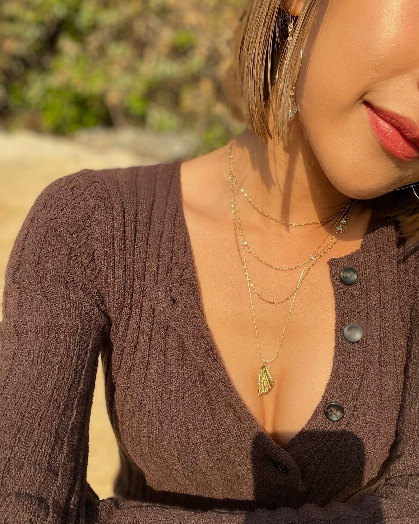 ［Online shop限定プライス］〈Sea chips〉Necklace-GD/1-