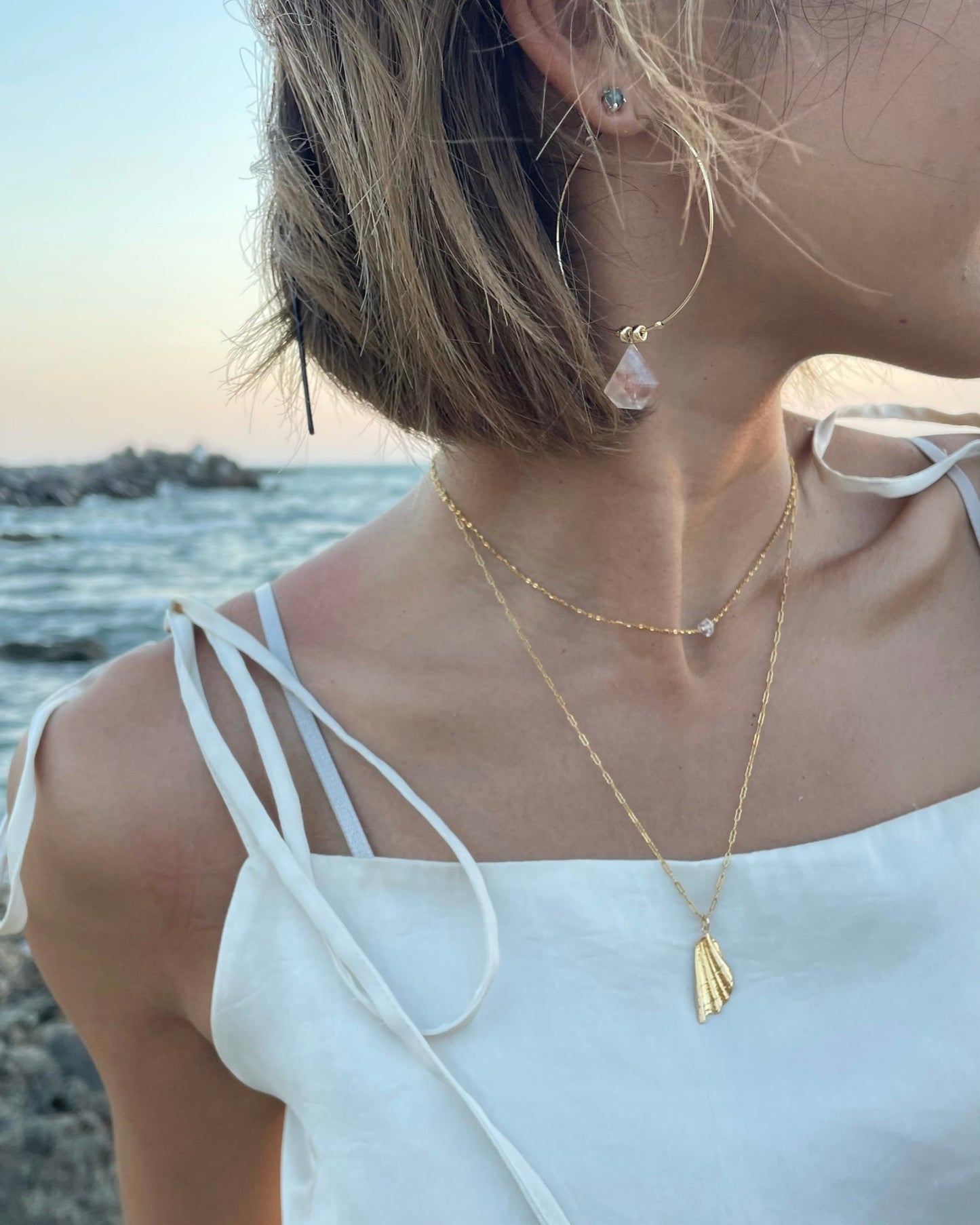 ［Online shop限定プライス］〈Sea chips〉Necklace-GD/2-