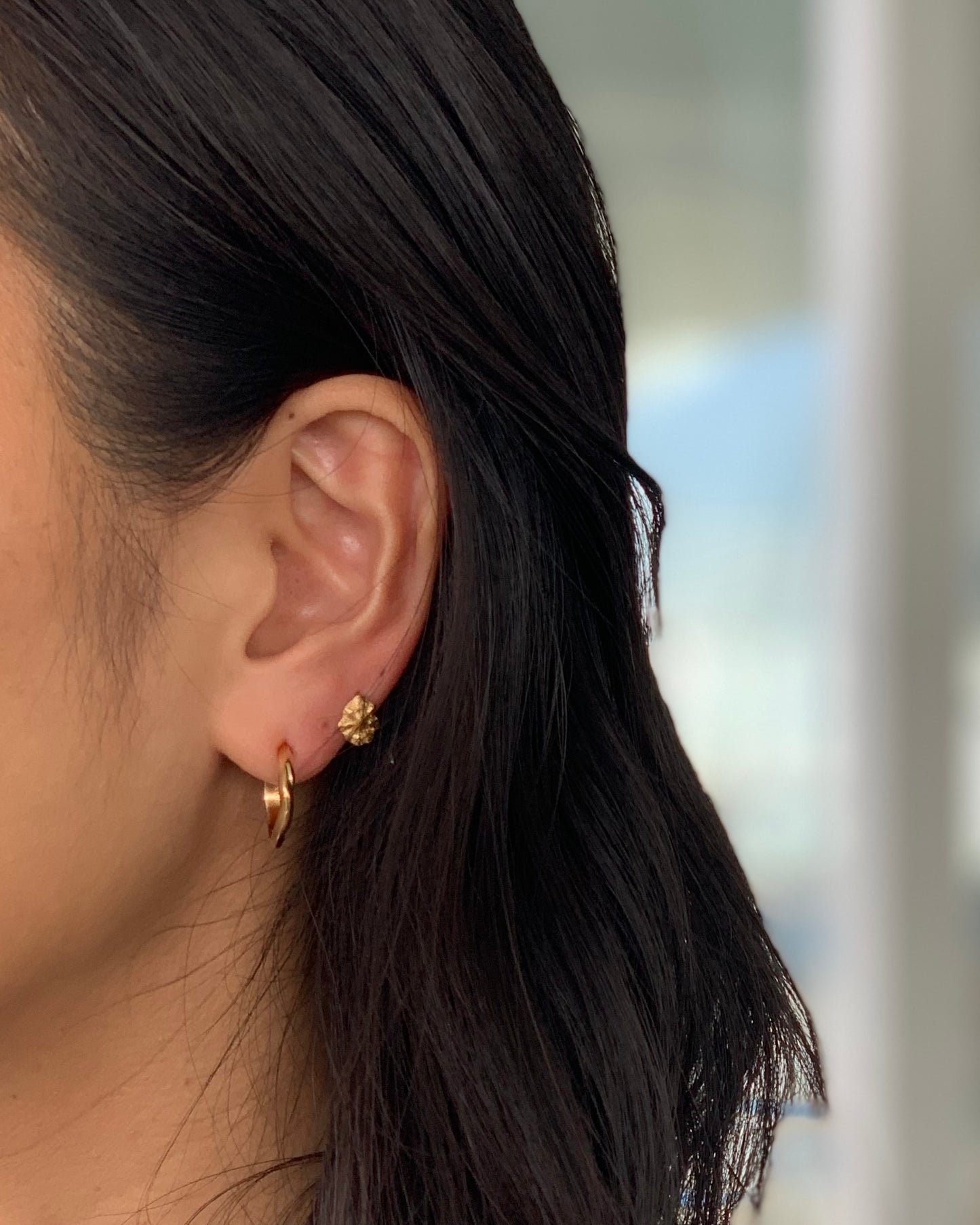 K18pt〈Cast of real ocean〉Stud earring｜ピアス