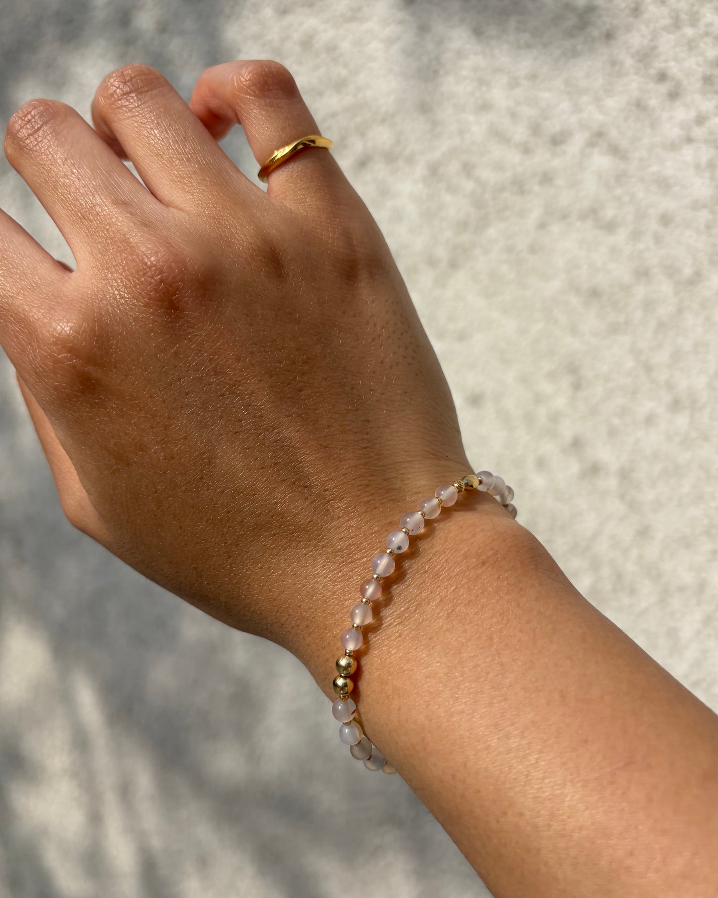 ［先行受注販売］14KGF〈Rounda -Bracelet-〉Agate