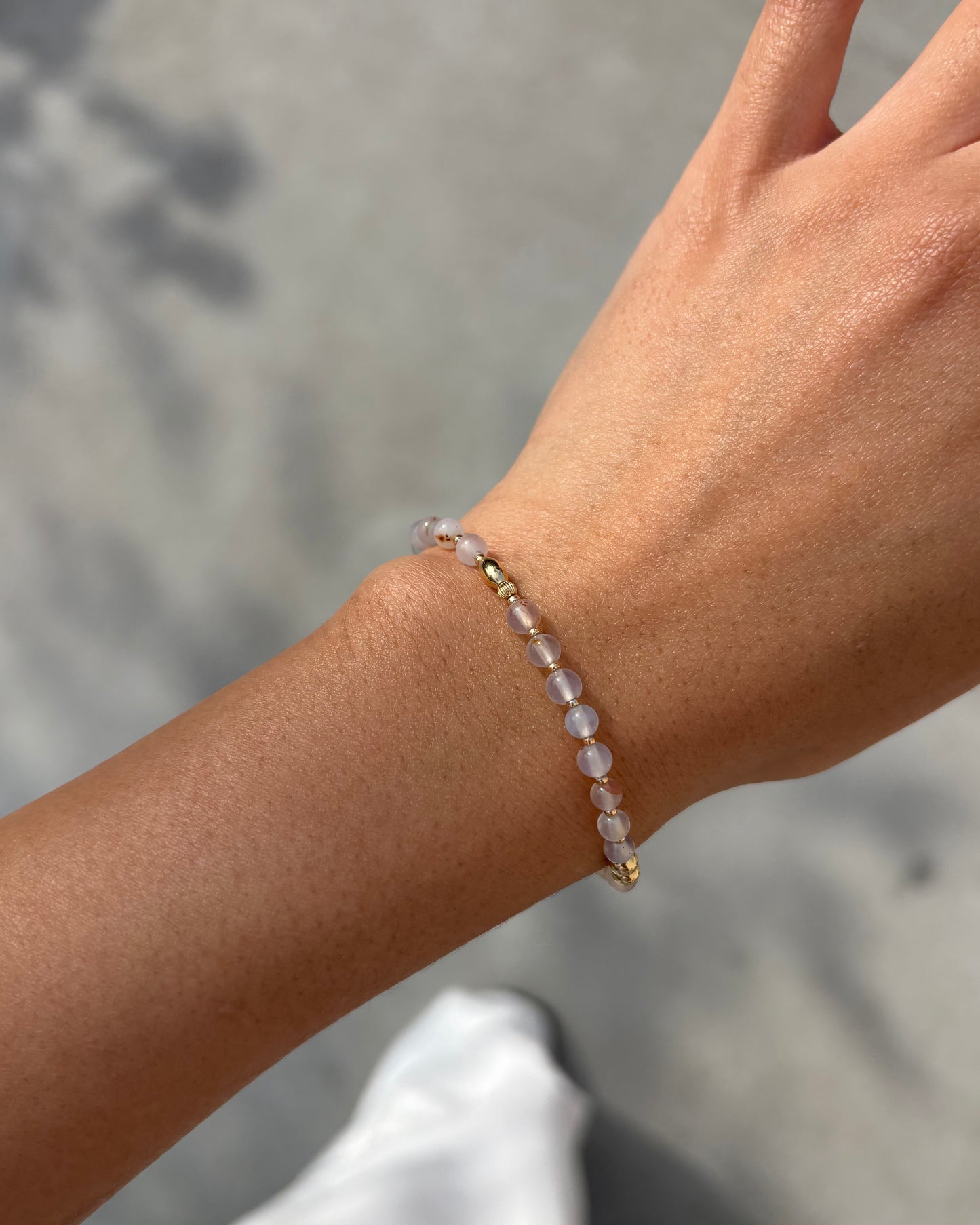 ［先行受注販売］14KGF〈Rounda -Bracelet-〉Agate