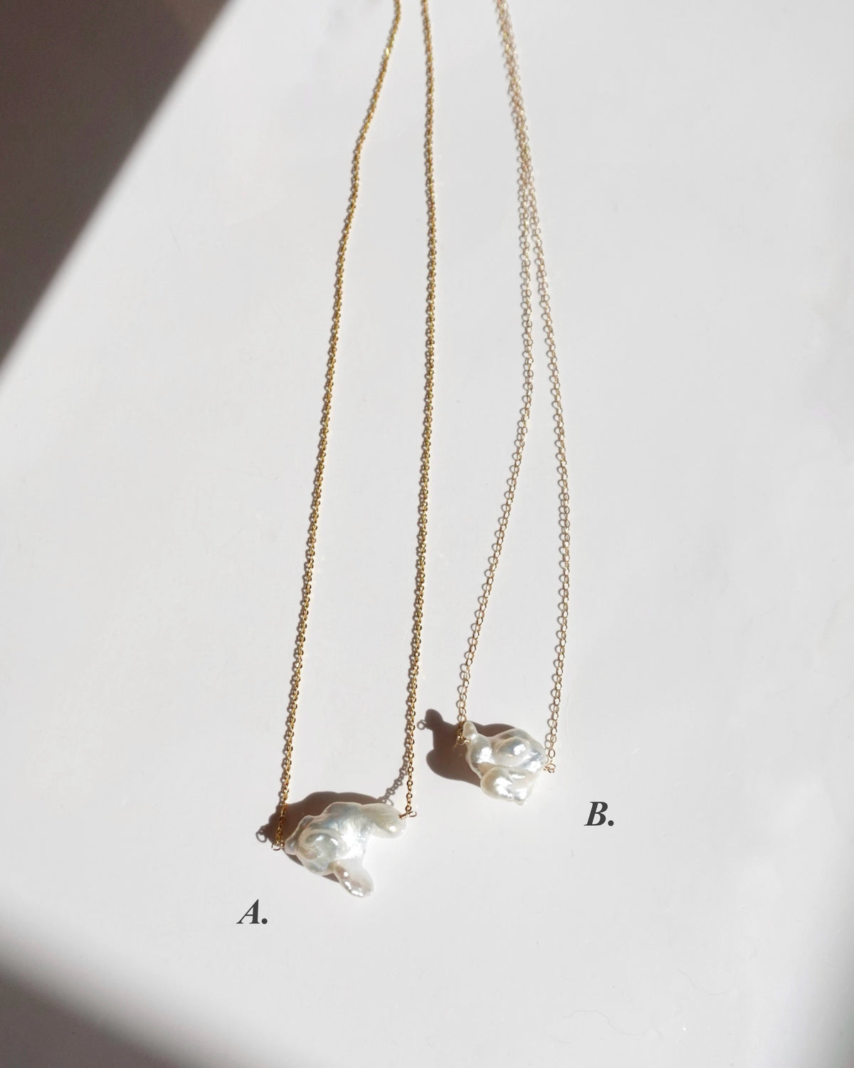 14KGF〈Floating Pearl-Necklace-〉Fresh water pearl