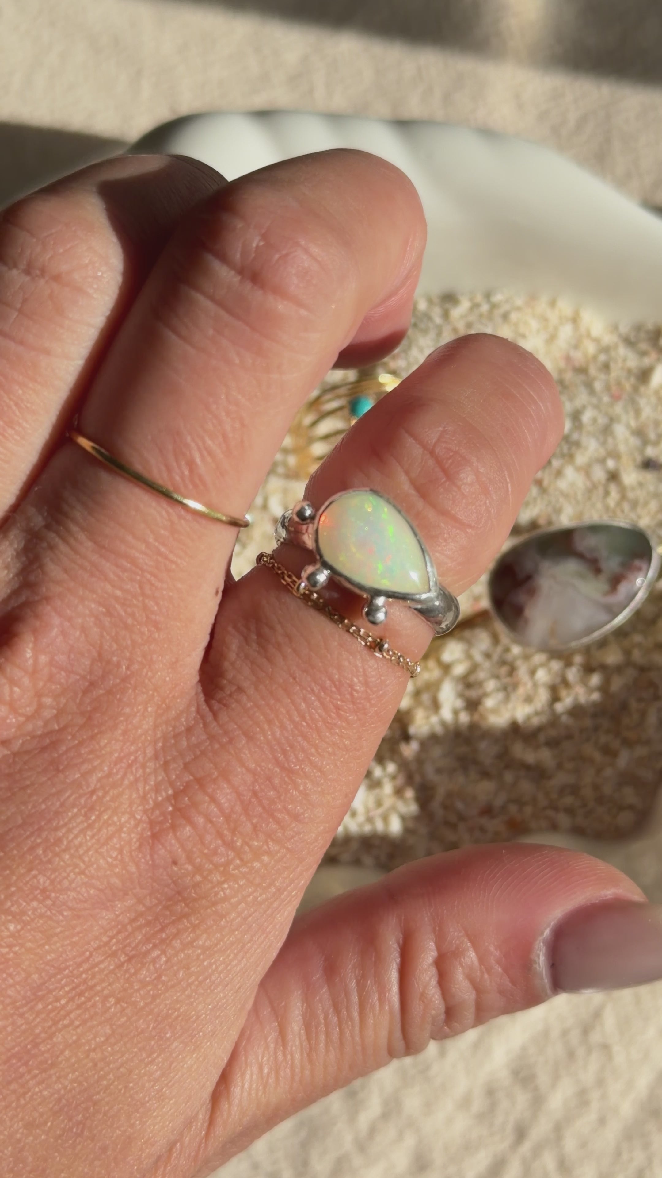 指輪　シルバー　オパール Silver Ring -Opal- – marino