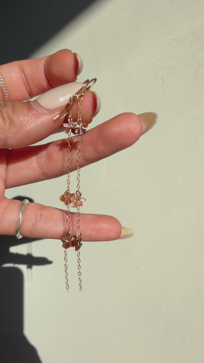 14KGF〈From Hawai'i-Plumeria〉Pink-Brown-Hook